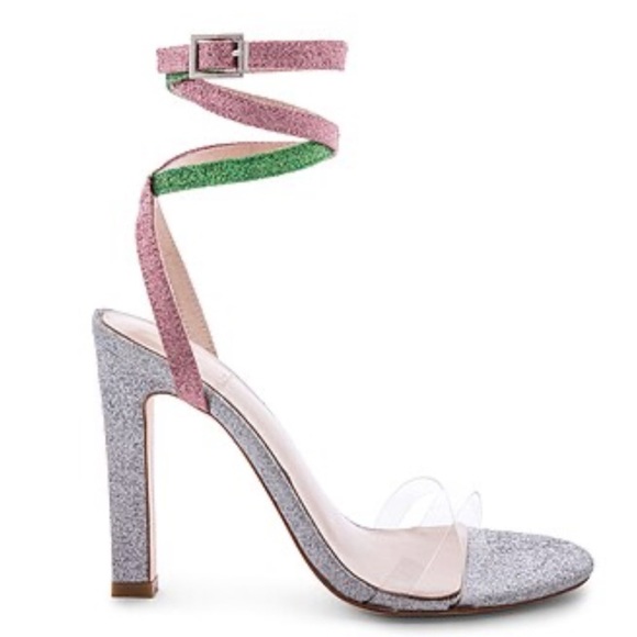 House of Harlow x Raye wrap around ankle Multicolor Strappy Heels style Nelly - Picture 7 of 11